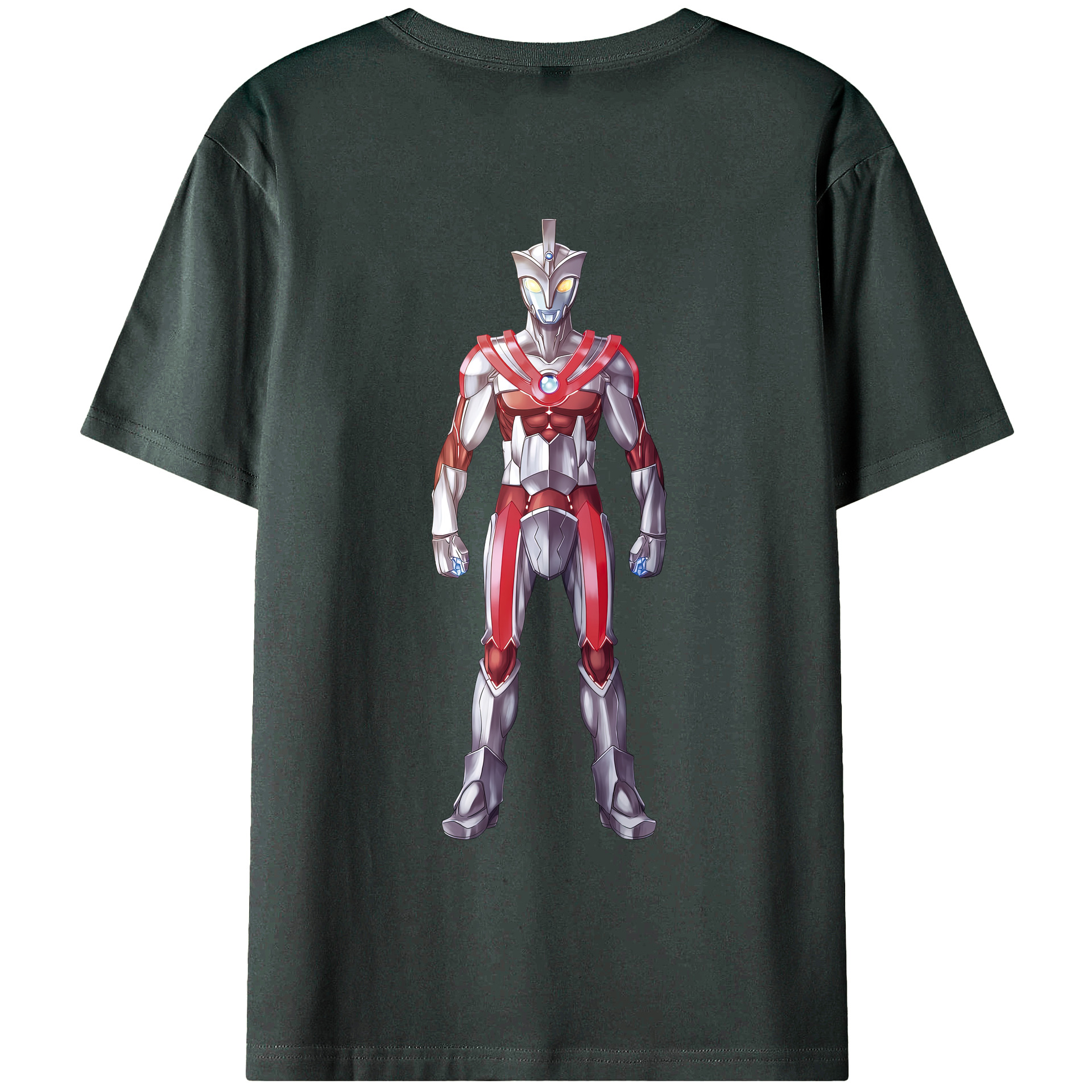（画像用） ウルトラマン Ultraman 綿100％ メンズ半袖Tシャツ（バックプリント） 通気性